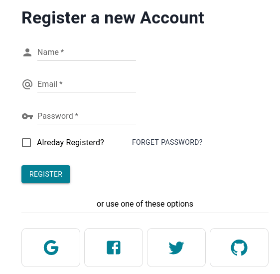 react login registration validation