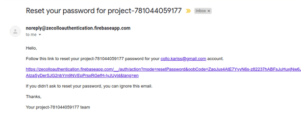 forgot password using firebase android studio