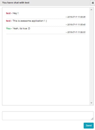 chat application using php