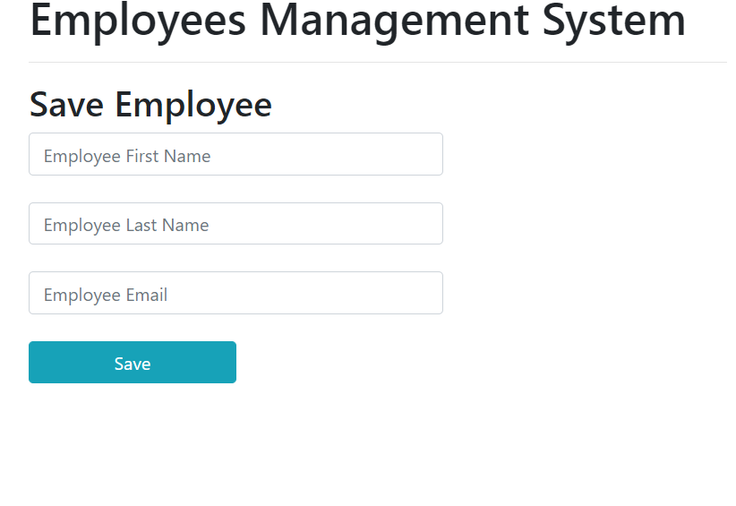 employee management system using spring boot