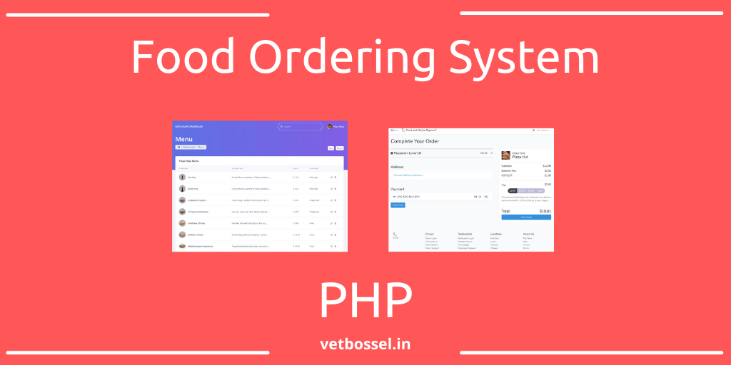 Food Ordering System PHP Source Code VetBosSel