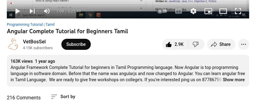 angular course tamil